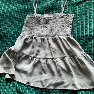 Paper Crane Green Ruched Tank Top | Size S